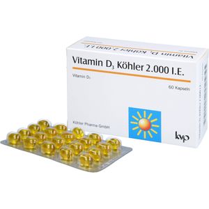 Bodyguardapotheke VITAMIN D3 KÖHLER 2.000 I.E. Kapseln