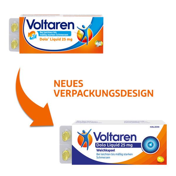 Bodyguardapotheke VOLTAREN Dolo Liquid 25 Mg Weichkapseln