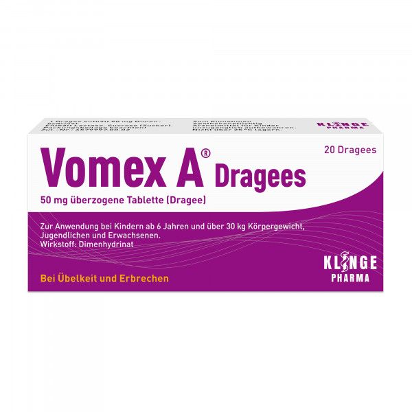 bodyguardapotheke VOMEX A Dragees 50 mg überzogene Tabletten
