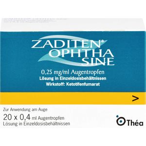 Bodyguardapotheke ZADITEN Ophtha Sine 0 25 Mg/ml Augentr.Einzeldos