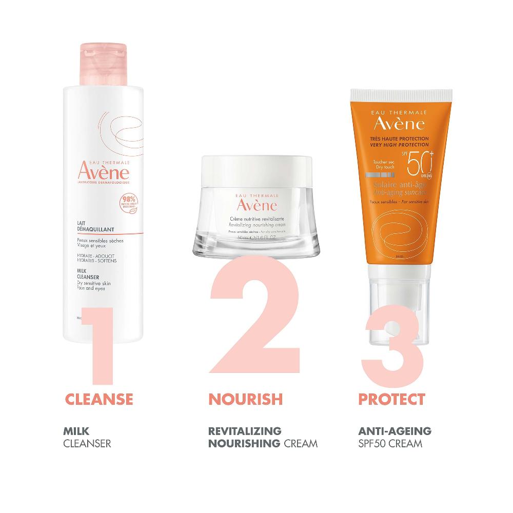 Lookfantastic Avène Les Essentiels Revitalizing Nourishing Cream Moisturiser For Dry Sensitive Skin 50ml