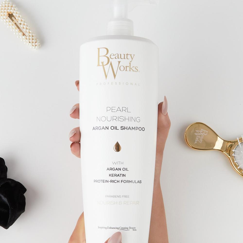Lookfantastic Beauty Works Pearl Nourishing Argan Oil Shampoo 1 Litre