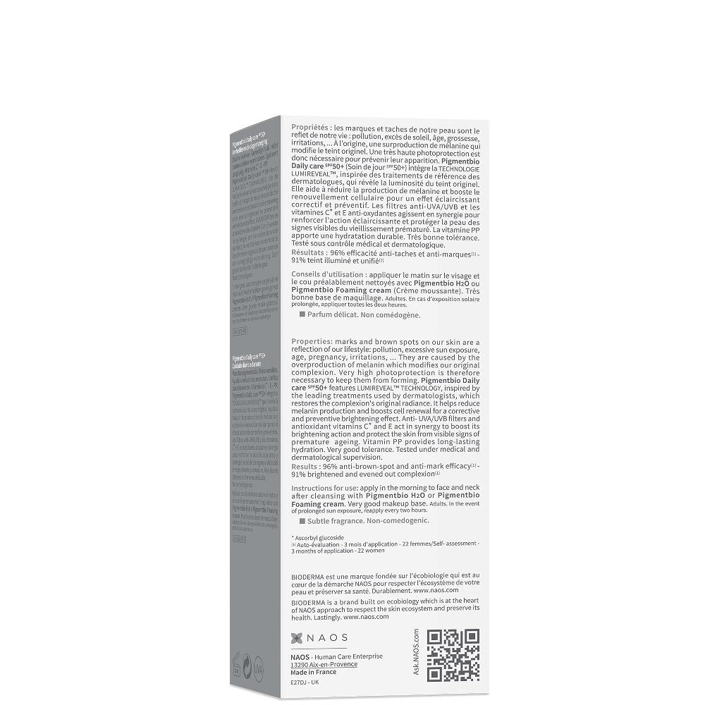 Lookfantastic Bioderma Pigmentbio Aufhellende Gesichtscreme Gegen Dunkle Flecken LSF 50+ 40 ml