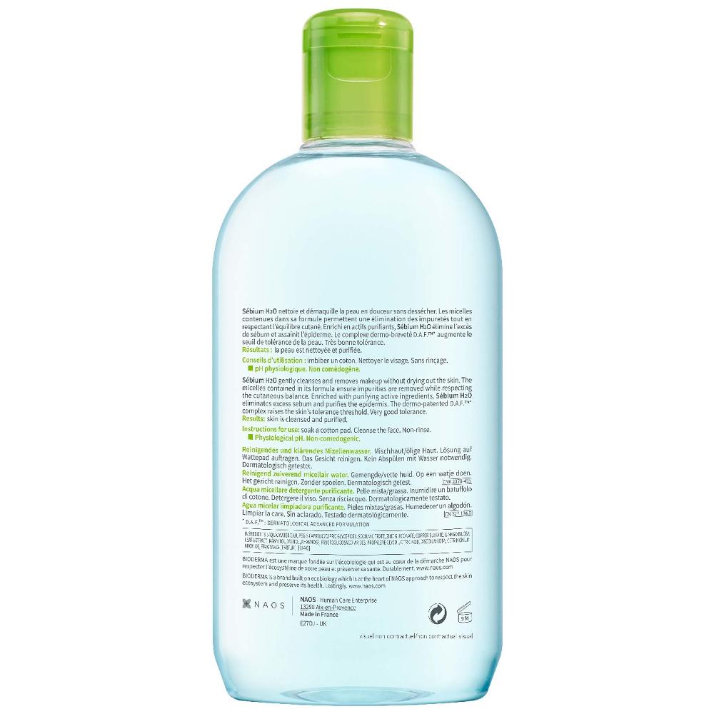 Lookfantastic Bioderma Sébium Cleansing Micellar Water For Blemish-Prone Skin 500 ml
