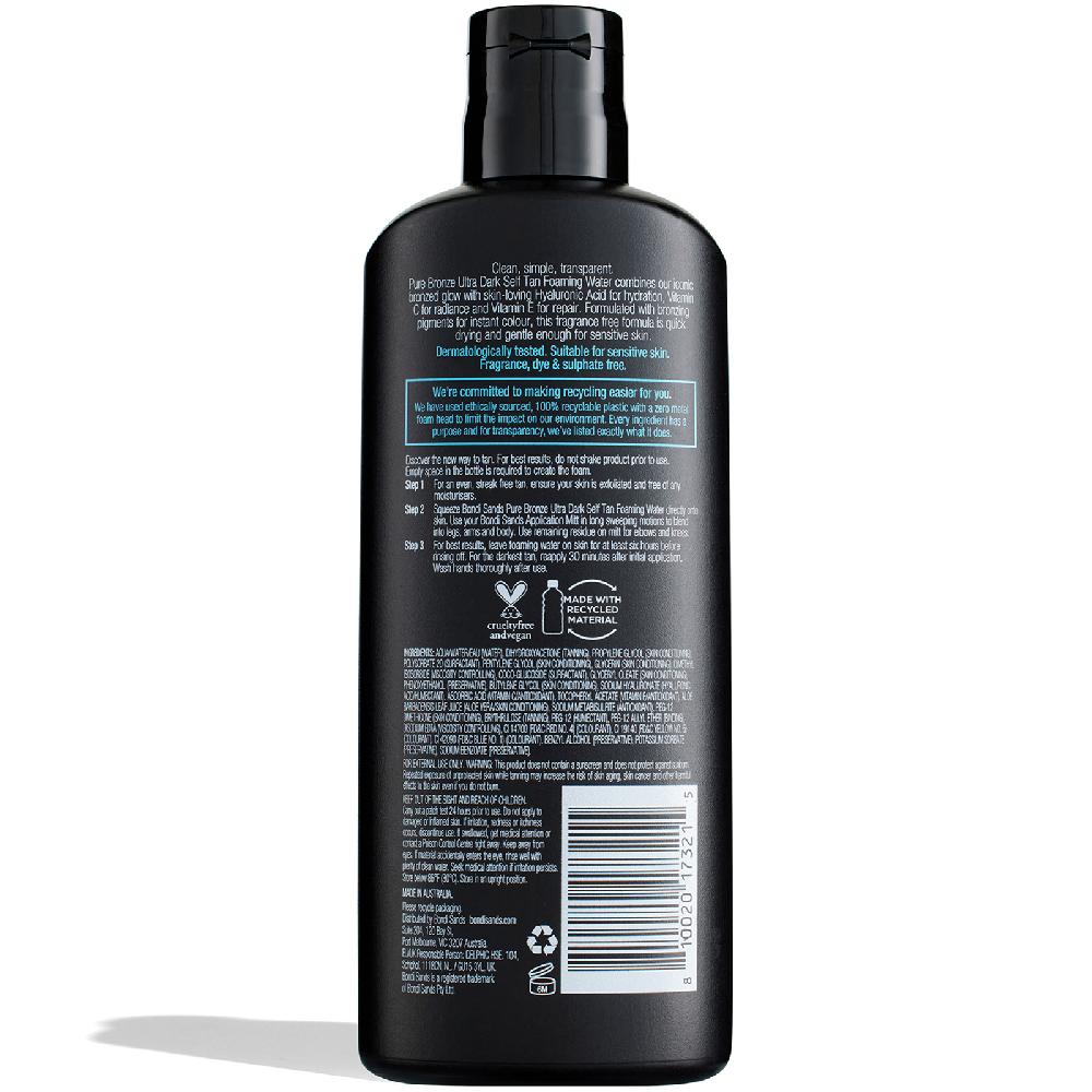 Lookfantastic Bondi Sands Pure Bronze Ultradunkles Schäumendes Selbstbräunungswasser 200 ml