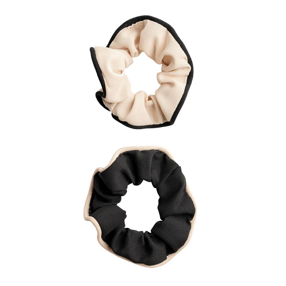 Lookfantastic Brushworks Contrast Scrunchies - Black & White - 2 Pack