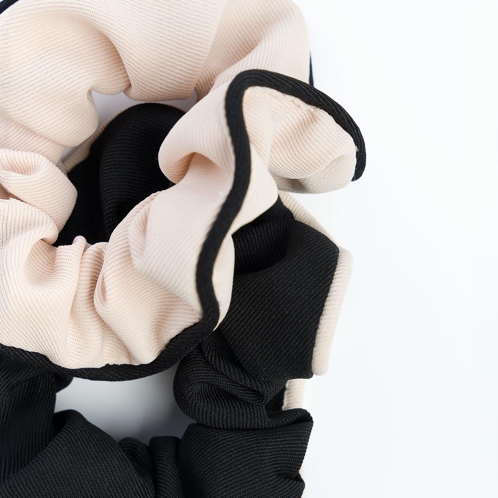 Lookfantastic Brushworks Contrast Scrunchies - Black & White - 2 Pack