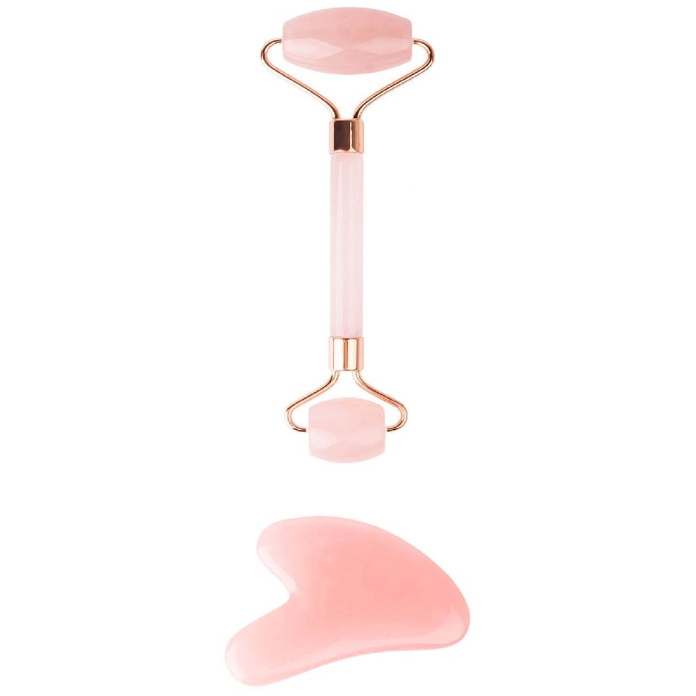 lookfantastic brushworks HD Rose Quartz Resin Roller & Gua Sha