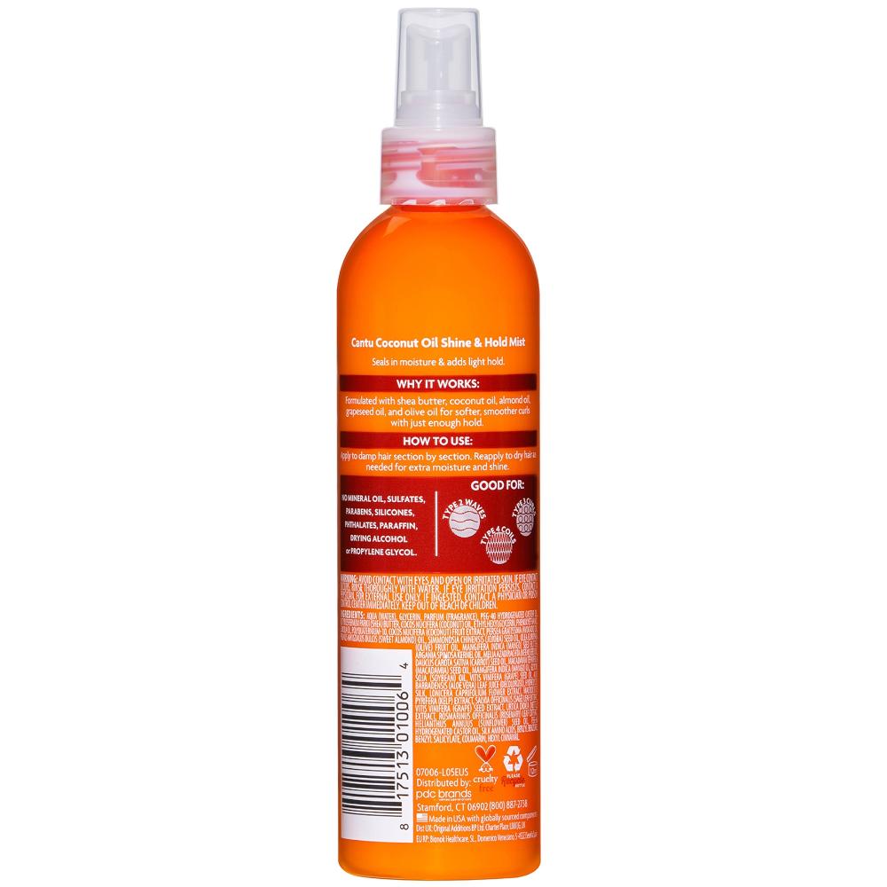 Lookfantastic Cantu Sheabutter Für Naturhaar Kokosöl Glanz- Und Halt-Spray 237 Ml