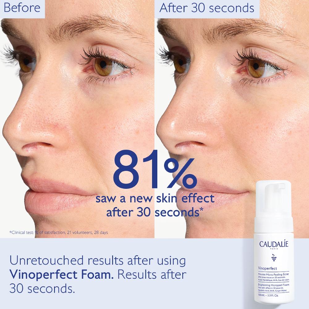 Lookfantastic Caudalie Vinoperfect Aufhellender Micropeeling-Schaum 100 ml
