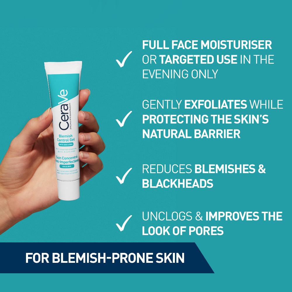 Lookfantastic CeraVe Blemish Control Gel Moisturiser With 2% Salicylic Acid & Niacinamide For Blemish-Prone Skin 40ml