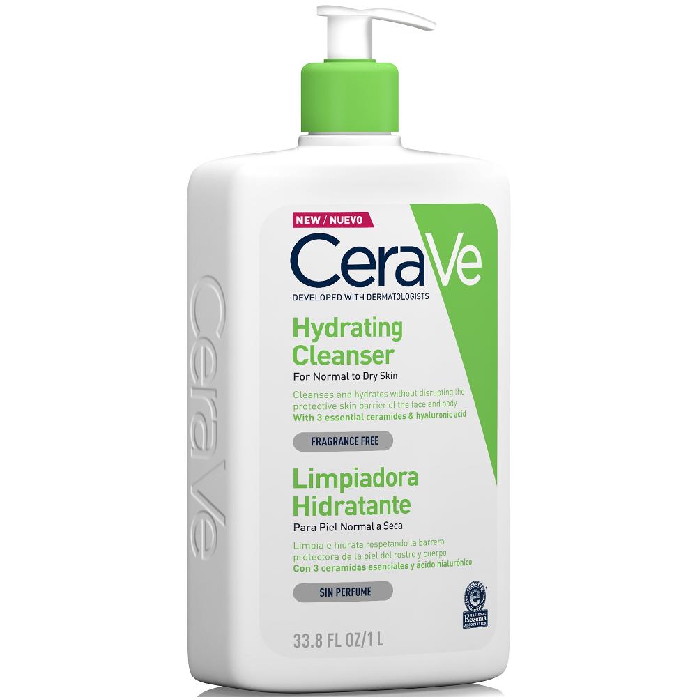 Lookfantastic CeraVe Feuchtigkeitsspendende Gesichtsreinigung Mit Hyaluronsäure Für Normale Bis Trockene Haut 1000 ml