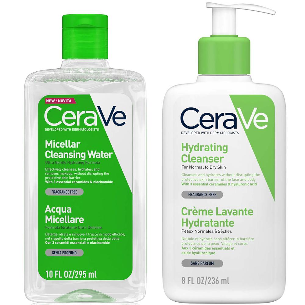 lookfantastic CeraVe Hydrating Double Cleansing Duo