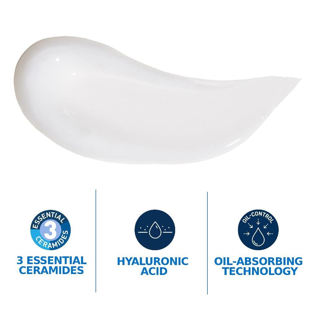 Lookfantastic CeraVe Oil Control Moisturising Gel-Cream With Oil Absorbing Technology And Ceramides For Combination And Oily Skin 52ml