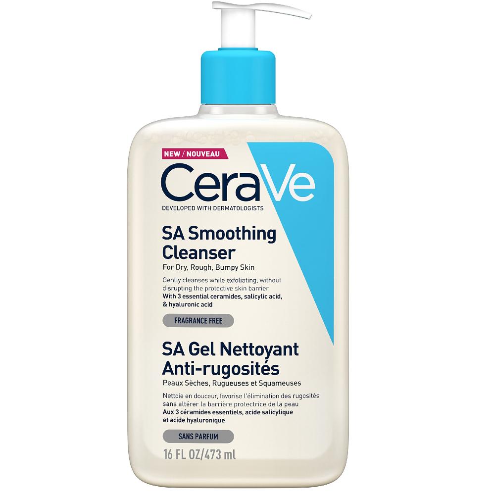 lookfantastic CeraVe SA Smoothing Cleanser with Salicylic Acid for Dry Rough & Bumpy Skin 473ml