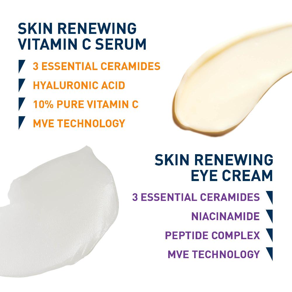 Lookfantastic CeraVe Skin Renewing Duo For Visibly Brighter Smoother Skin With Vitamin C Serum And Eye Cream