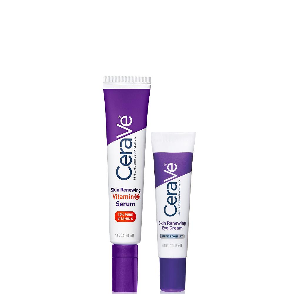 lookfantastic CeraVe Skin Renewing Duo for Visibly Brighter Smoother Skin with Vitamin C Serum and Eye Cream