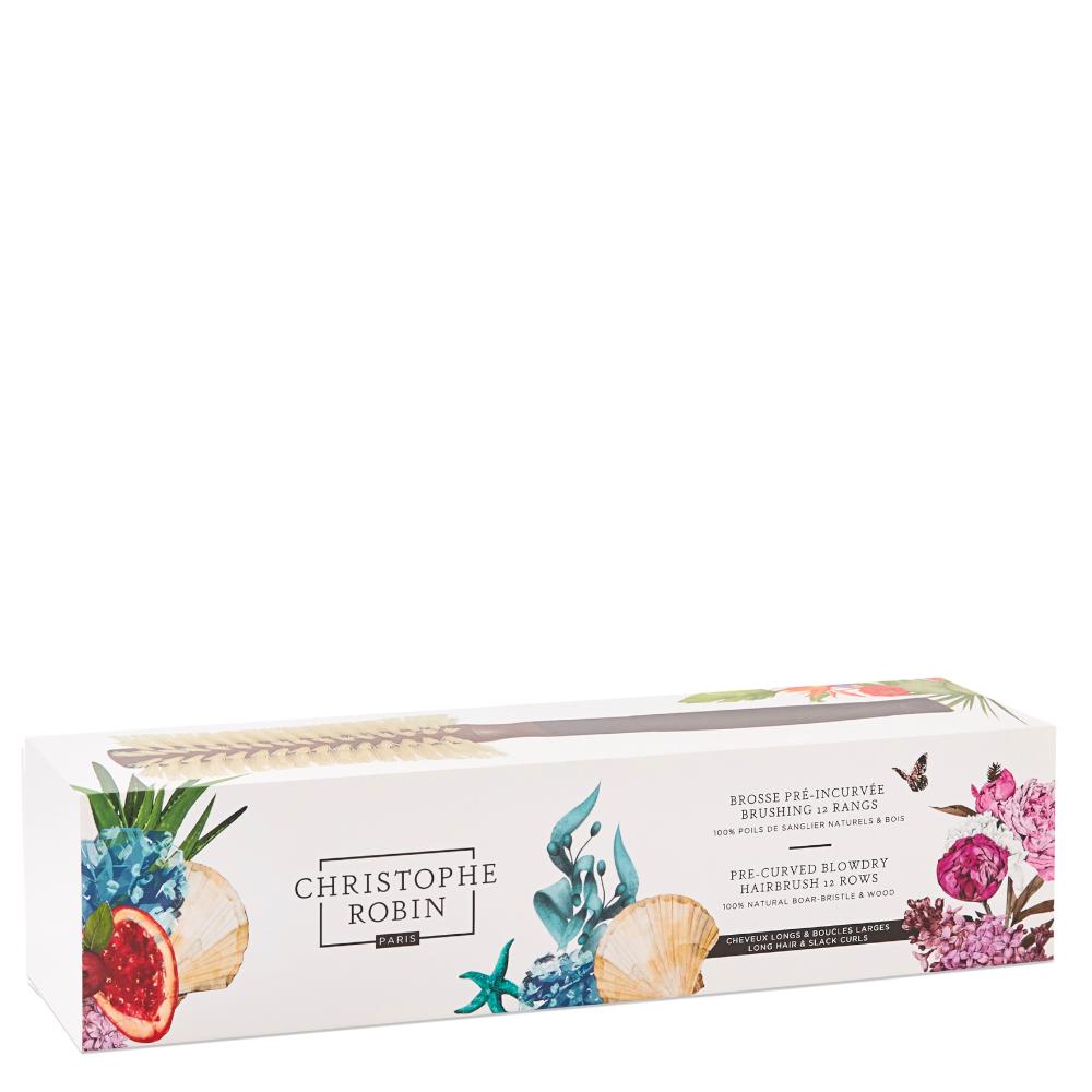 Lookfantastic Christophe Robin Pre-Curved Blowdry Hairbrush With Natural Boar-Bristle And Wood - 12 Rows