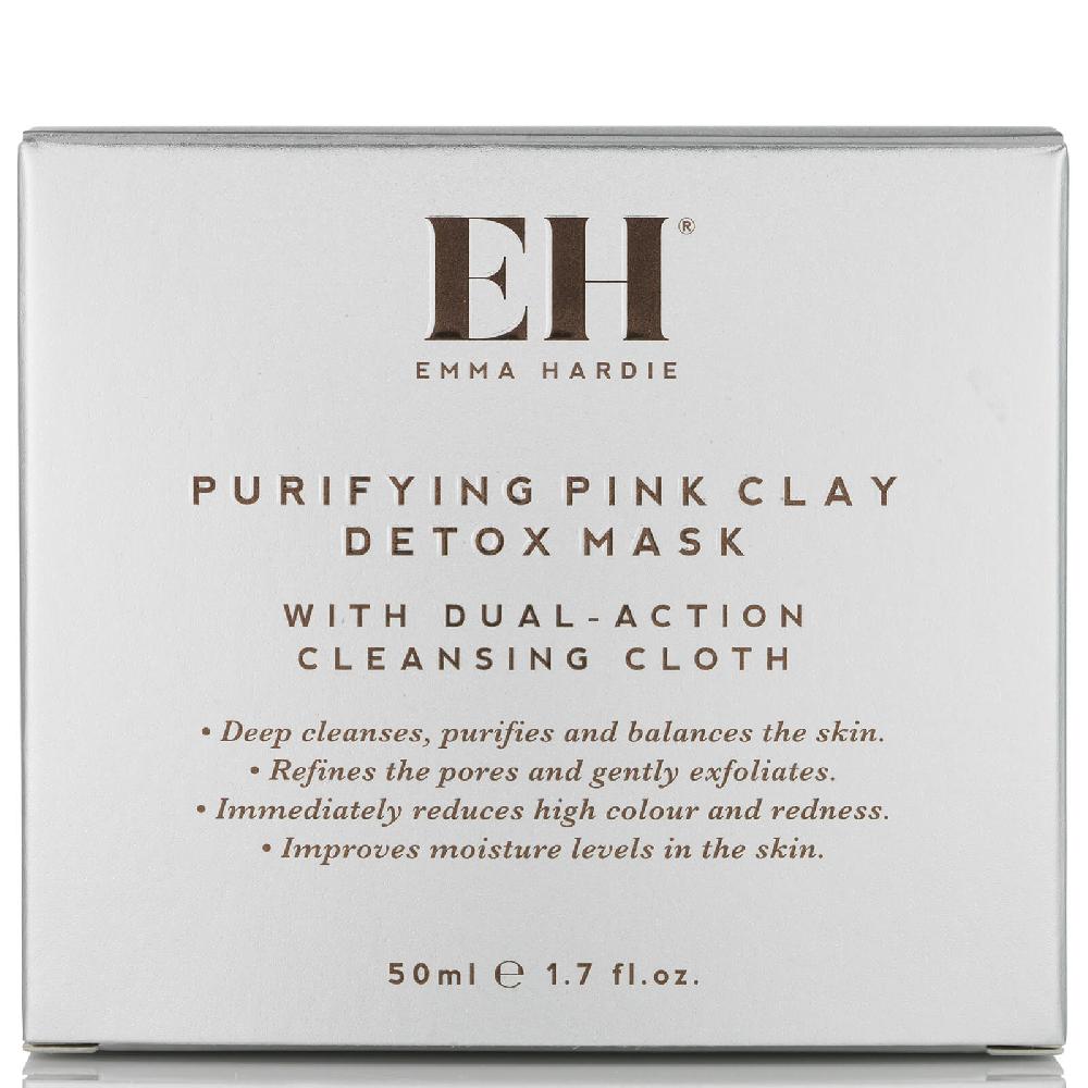 Lookfantastic Emma Hardie Purifying Detox Pink Clay Mask With Dual-Action Cleansing Cloth