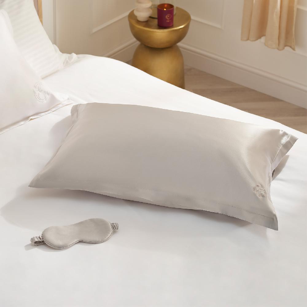 Lookfantastic ESPA Home Oxford Edge Silk Pillowcase - Moonlight Grey