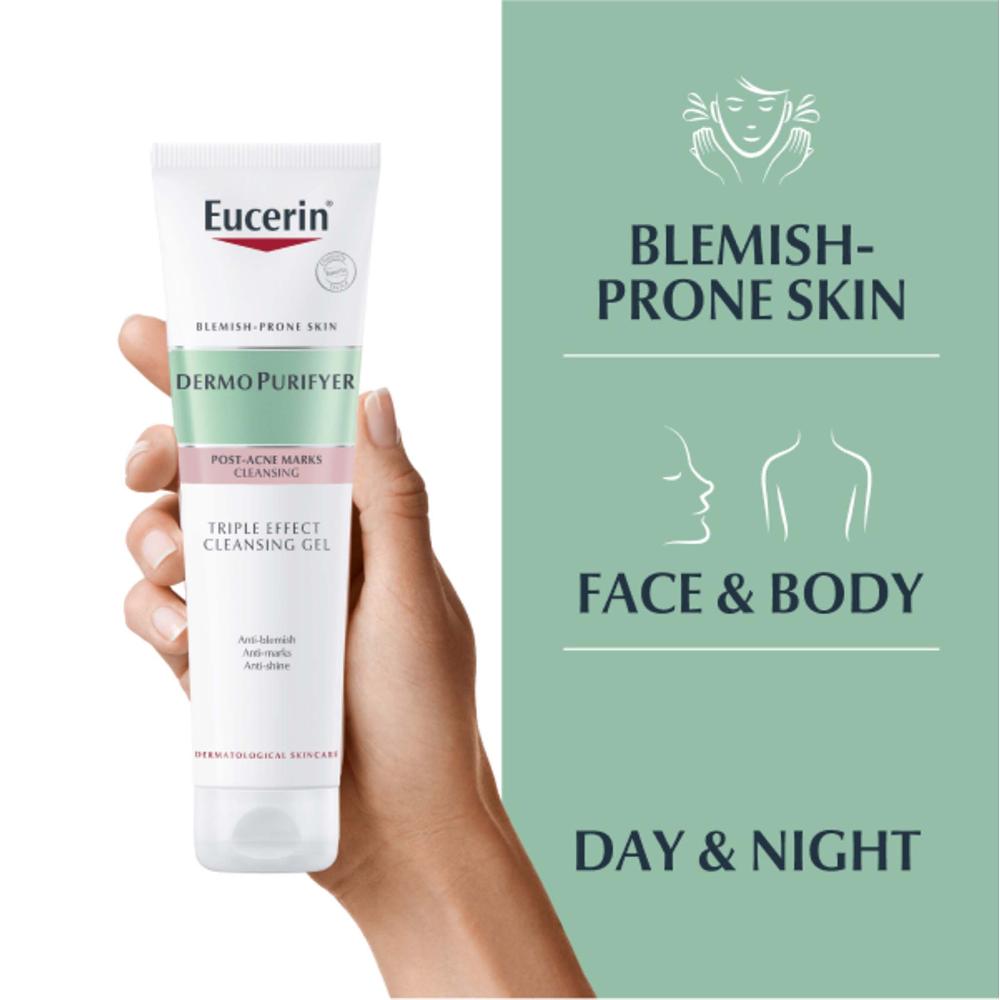 Lookfantastic Eucerin DermoPurifyer Dreifachwirkung Reinigungsgel Gegen Unreinheiten 150 ml