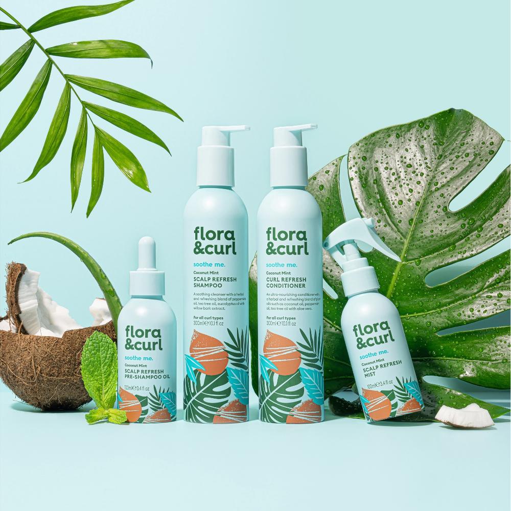 Lookfantastic Flora & Curl Coconut Mint Curl Refresh Conditioner 300ml