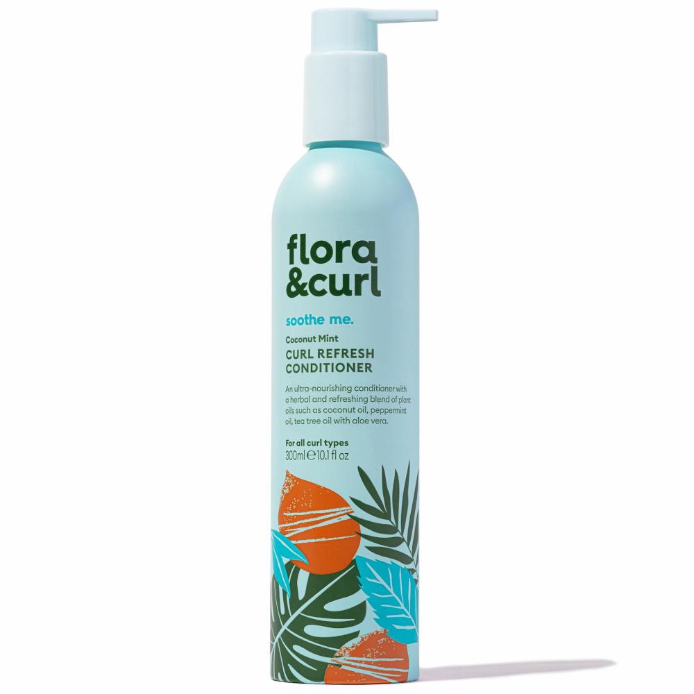lookfantastic Flora & Curl Coconut Mint Curl Refresh Conditioner 300ml