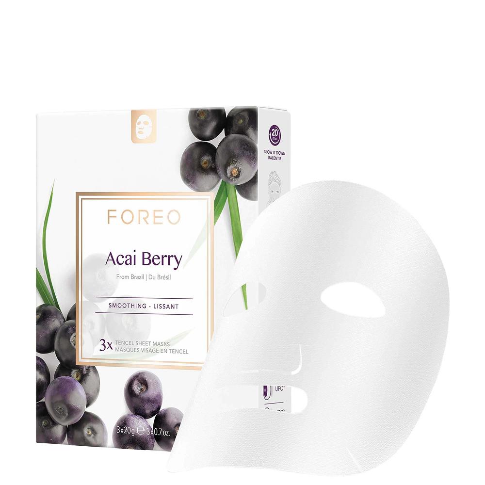 lookfantastic FOREO Acai Beere Festigendes Blatt Gesichtsmaske (3er-Packung)