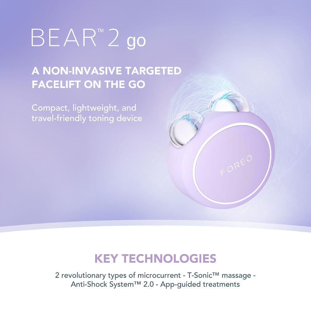 Lookfantastic FOREO Bear 2 Go Facial Toning Device - Lavender