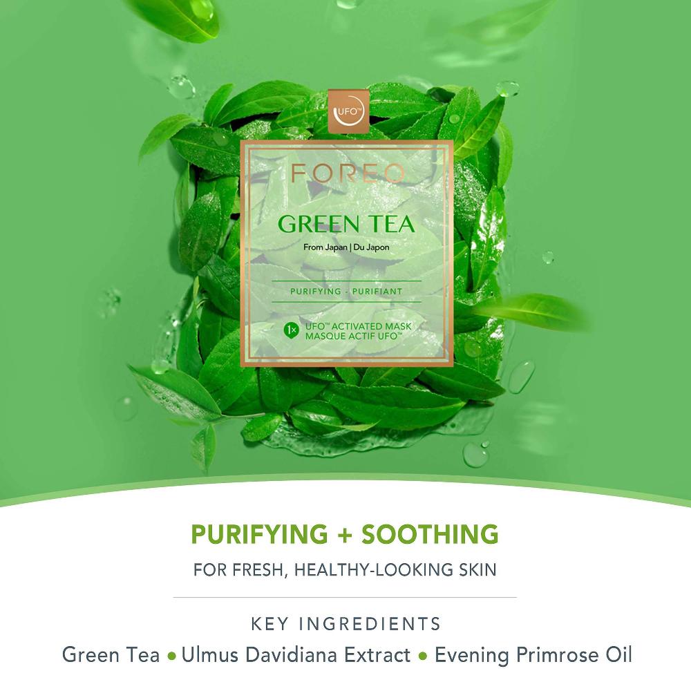 Lookfantastic FOREO Green Tea UFO Reinigende Gesichtsmaske (6er-Packung)