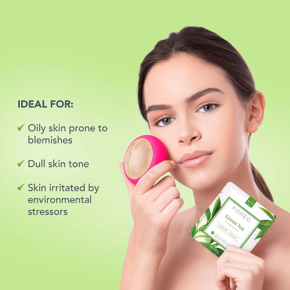 Lookfantastic FOREO Green Tea UFO Reinigende Gesichtsmaske (6er-Packung)