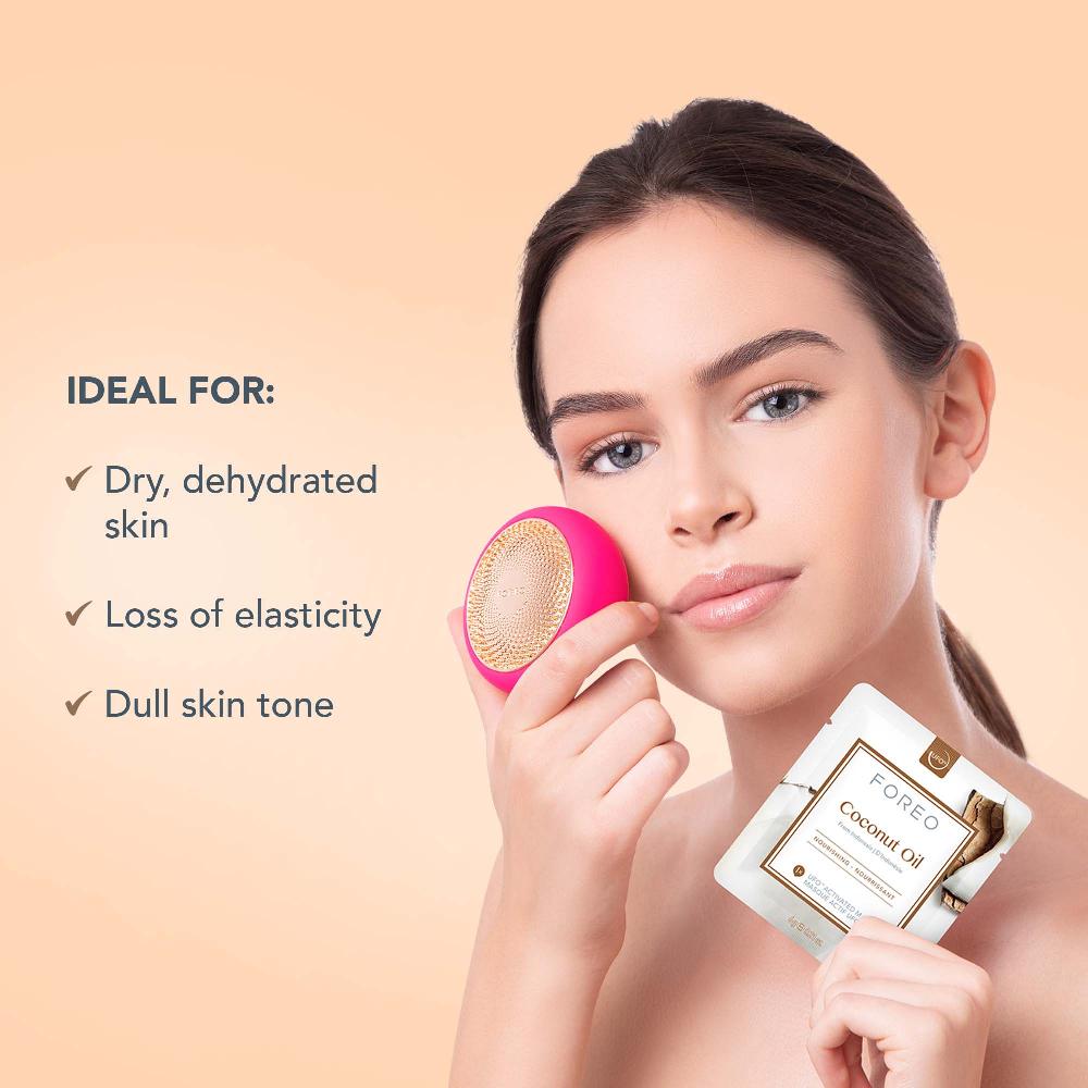 Lookfantastic FOREO Kokosöl UFO/UFO Mini Pflegende Gesichtsmaske Für Trockene Haut (6er-Packung)