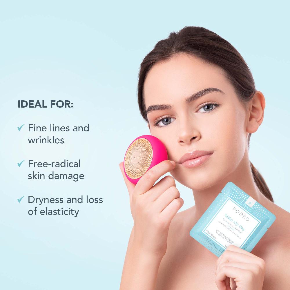 Lookfantastic FOREO Make My Day UFO/UFO Mini Anti-Umwelteinflüsse Und Sehr Feuchtigkeitsspendende Gesichtsmaske (7er-Packung)