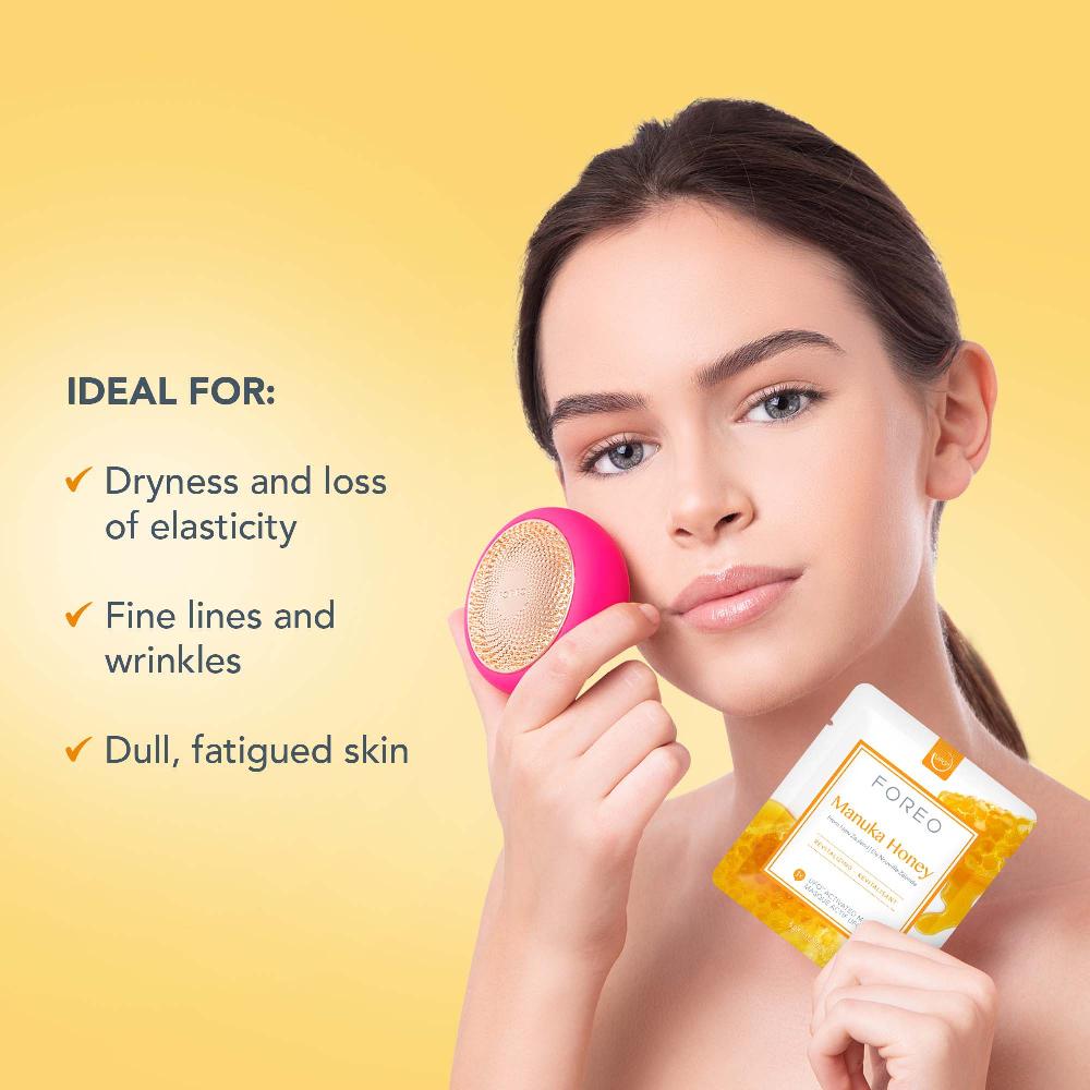 Lookfantastic FOREO Manuka Honey UFO/UFO Mini Revitalisierende Gesichtsmaske Für Alternde Haut (6er-Packung)