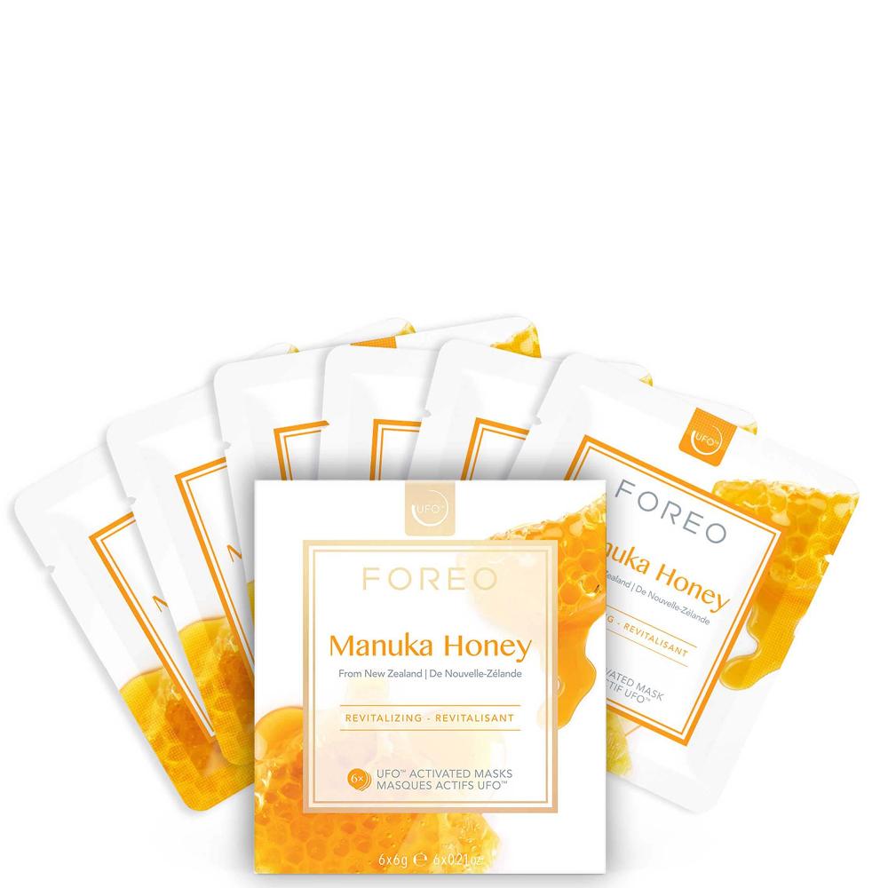 lookfantastic FOREO Manuka Honey UFO/UFO Mini Revitalisierende Gesichtsmaske für Alternde Haut (6er-Packung)
