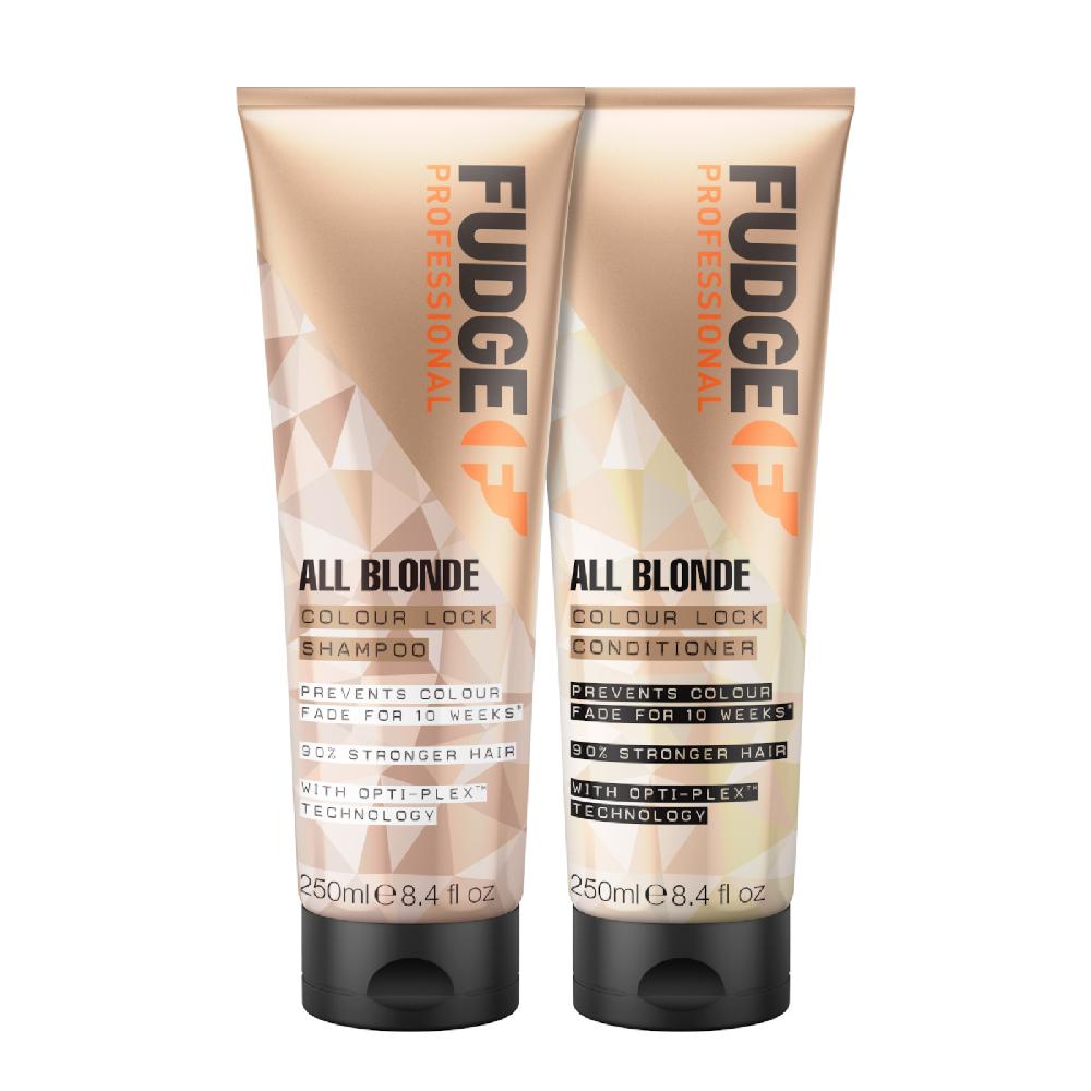 lookfantastic Fudge Professional All Blonde Colour Lock Shampoo and Conditioner Bundle 250ml