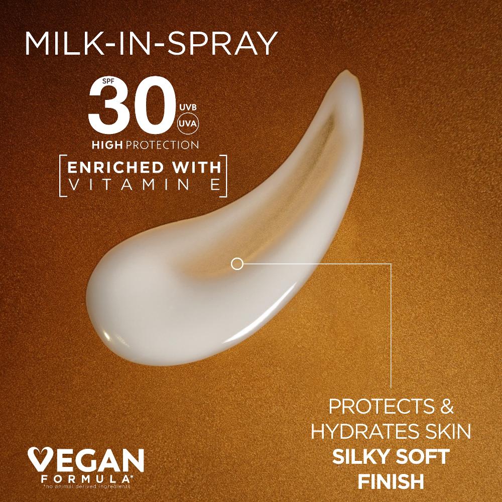 Lookfantastic Garnier Ambre Solaire Ideal Bronze Milk-In Tanning Spray For Face And Body SPF30 150ml