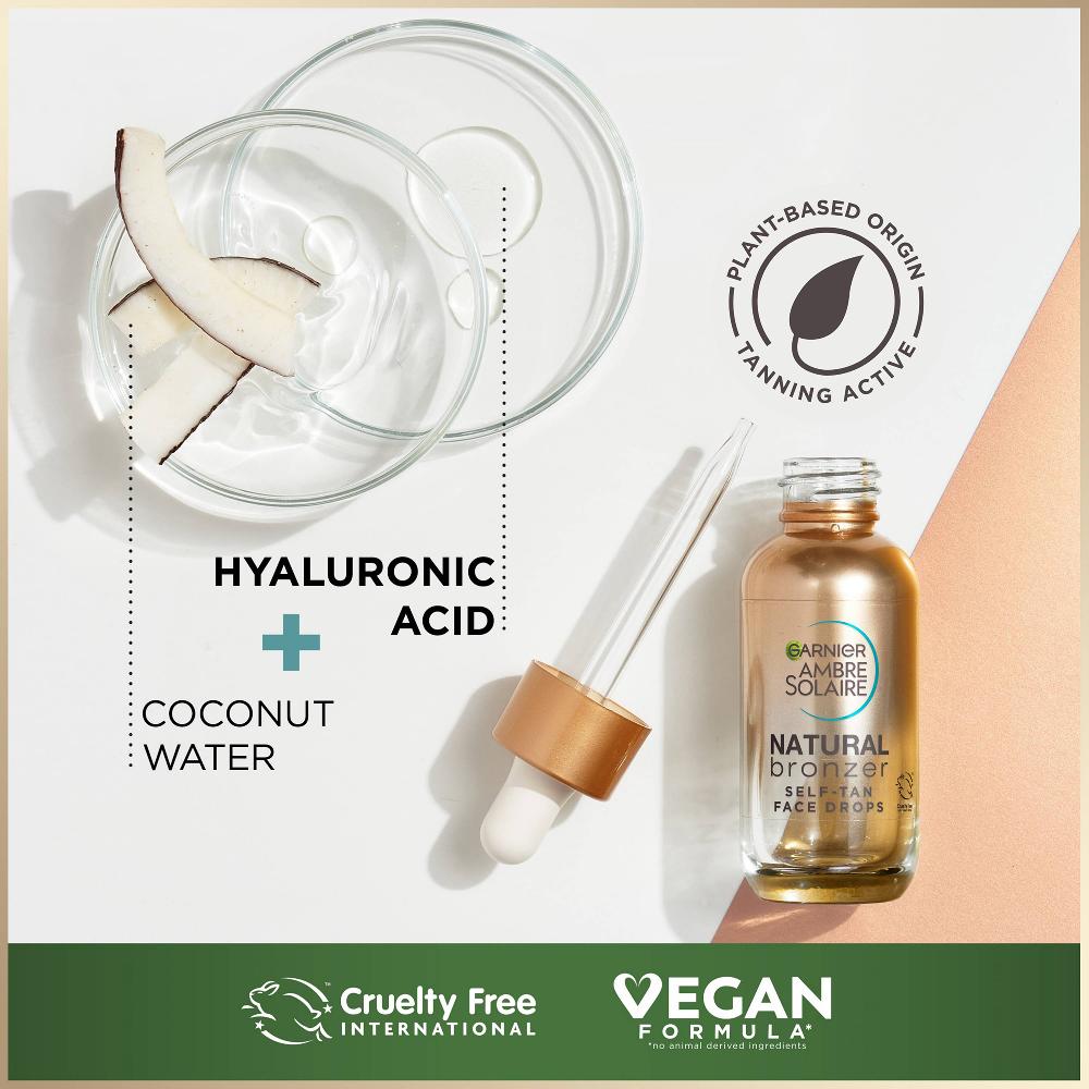 Lookfantastic Garnier Ambre Solaire Natural Bronzer Selbstbräuner-Gesichtstropfen 30 ml