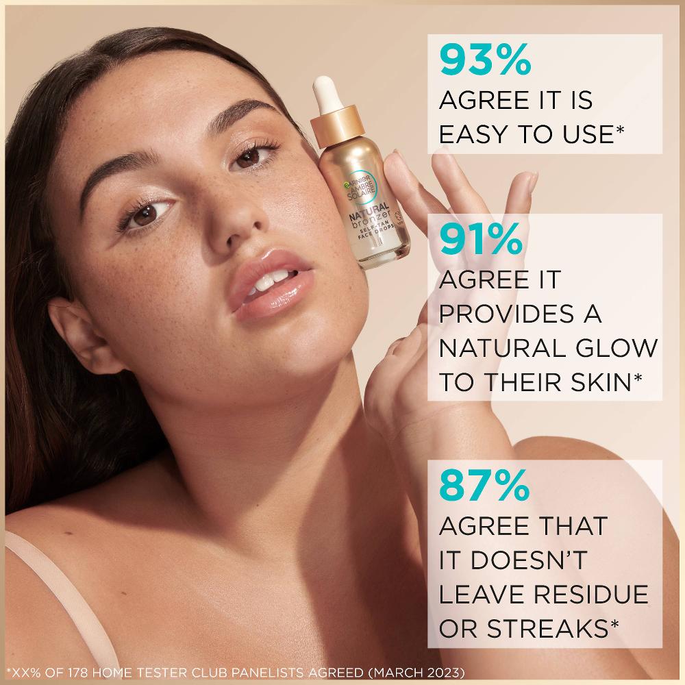 Lookfantastic Garnier Ambre Solaire Natural Bronzer Selbstbräuner-Gesichtstropfen 30 ml