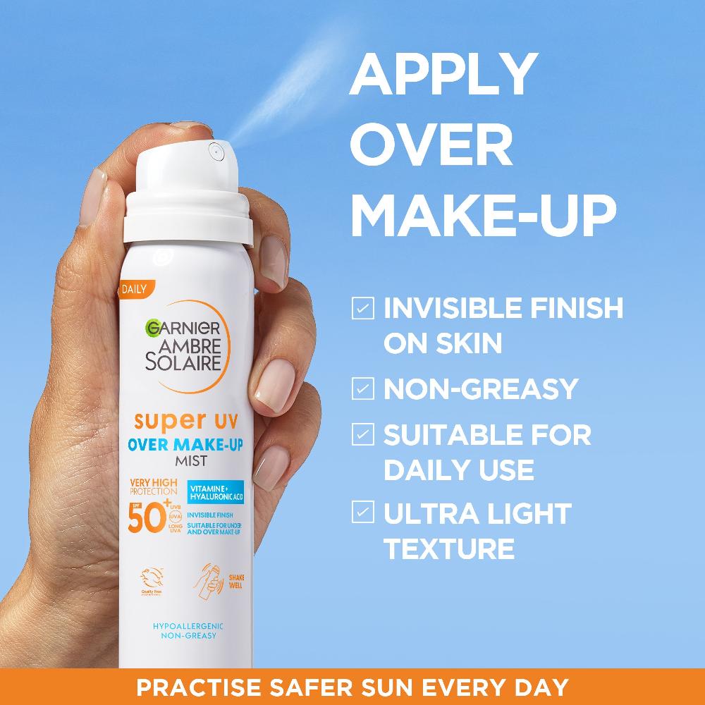 Lookfantastic Garnier Ambre Solaire Over Makeup Super UV Protection Mist SPF50 75ml
