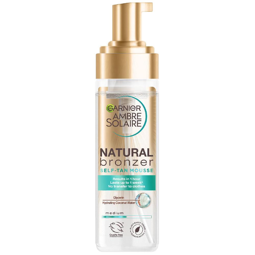 lookfantastic Garnier Ambre Solaire Vegan Natural Bronzer Intense Clear Self Tan Mousse 200ml