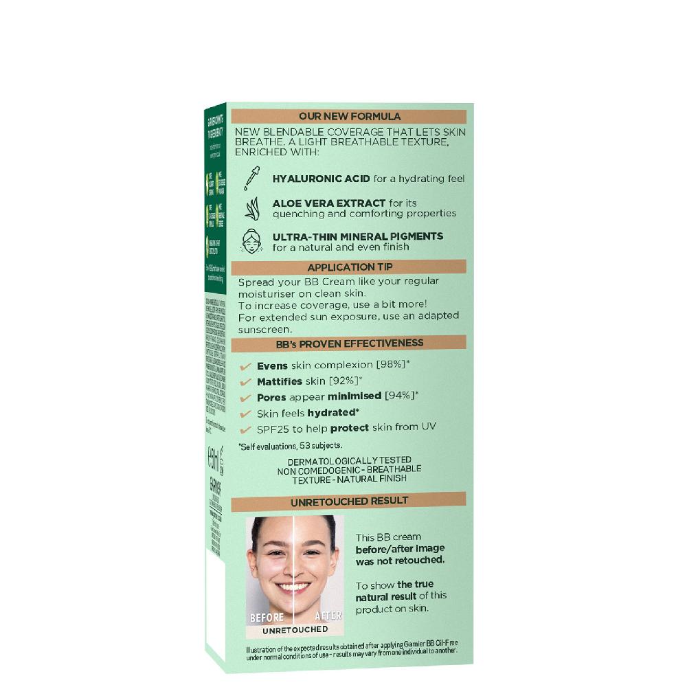 Lookfantastic Garnier BB Cream Oil Free Tinted Moisturiser (Various Shades)