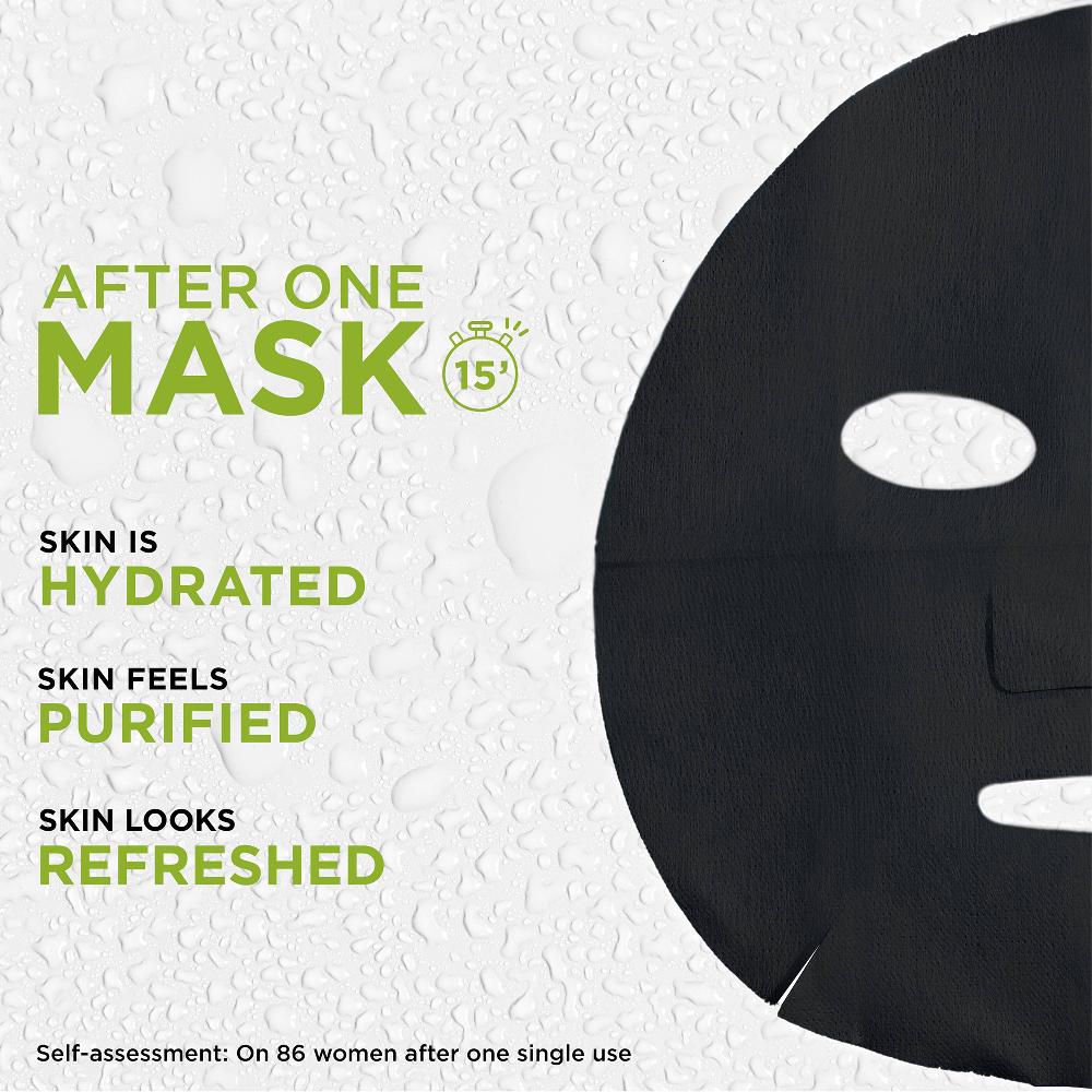 Lookfantastic Garnier Charcoal And Algae Hydrating Face Sheet Mask