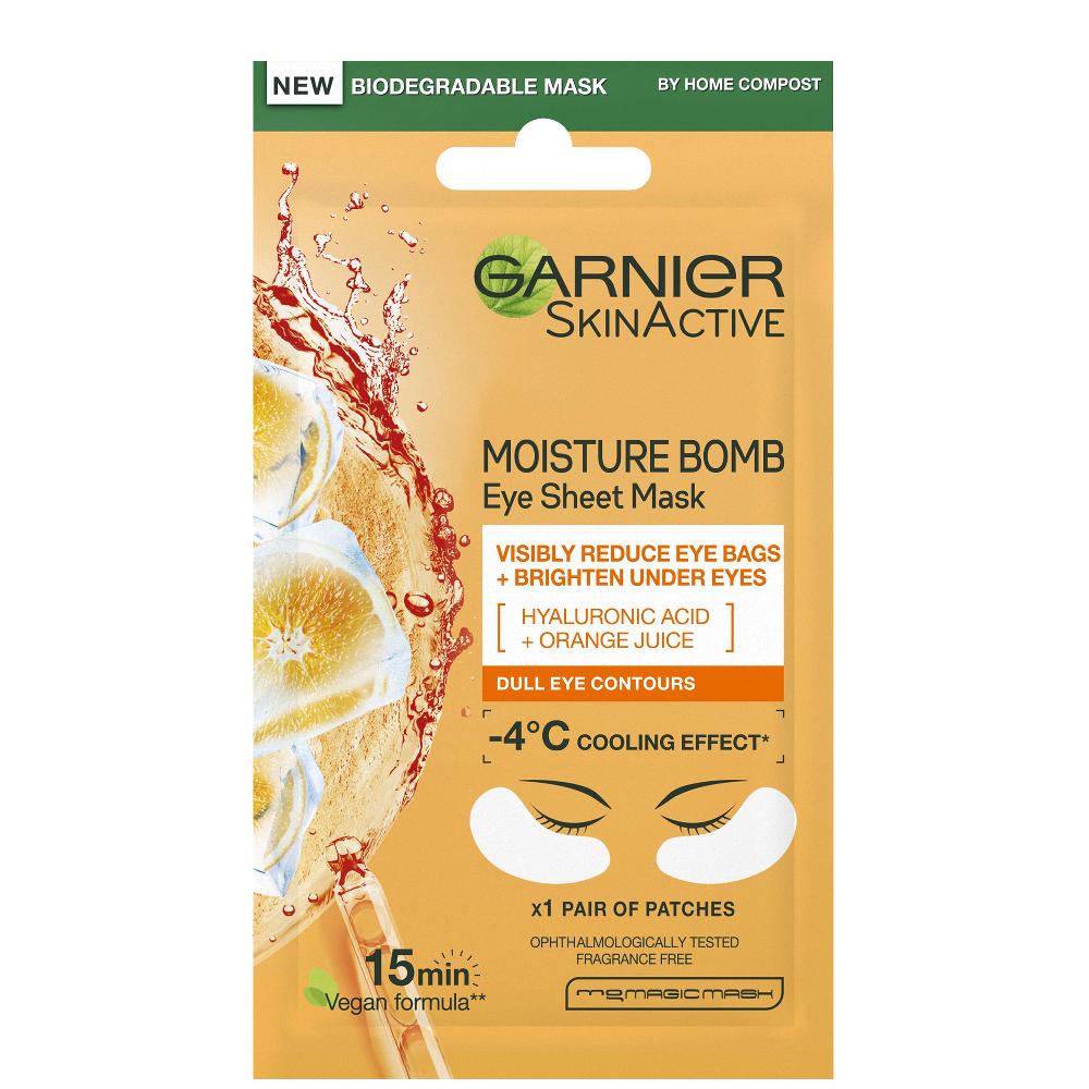 lookfantastic Garnier Hyaluronsäure und Orangensaft Feuchtigkeitsspendende Aufhellende Augentuchmaske 6 g