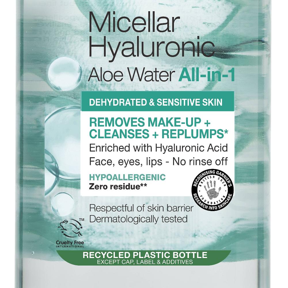 Lookfantastic Garnier Mizellar Hyaluron-Aloe-Wasser 400 ml Reinigen Und Aufpolstern