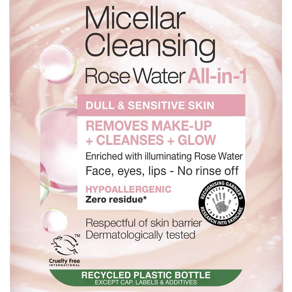 Lookfantastic Garnier Mizellen-Rosenwasser Reinigen Und Strahlen 400 ml
