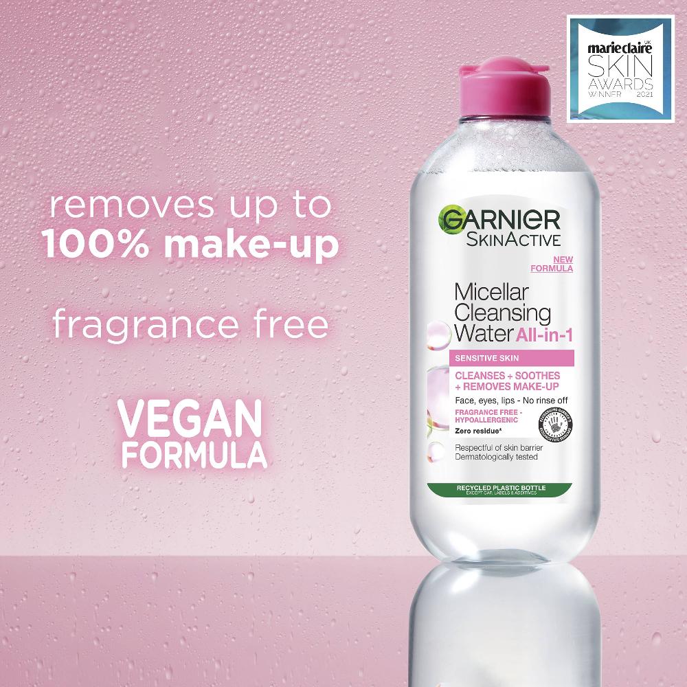 Lookfantastic Garnier Mizellenwasser Gesichtsreinigung Und Make-up-Entferner Für Empfindliche Haut 400 ml