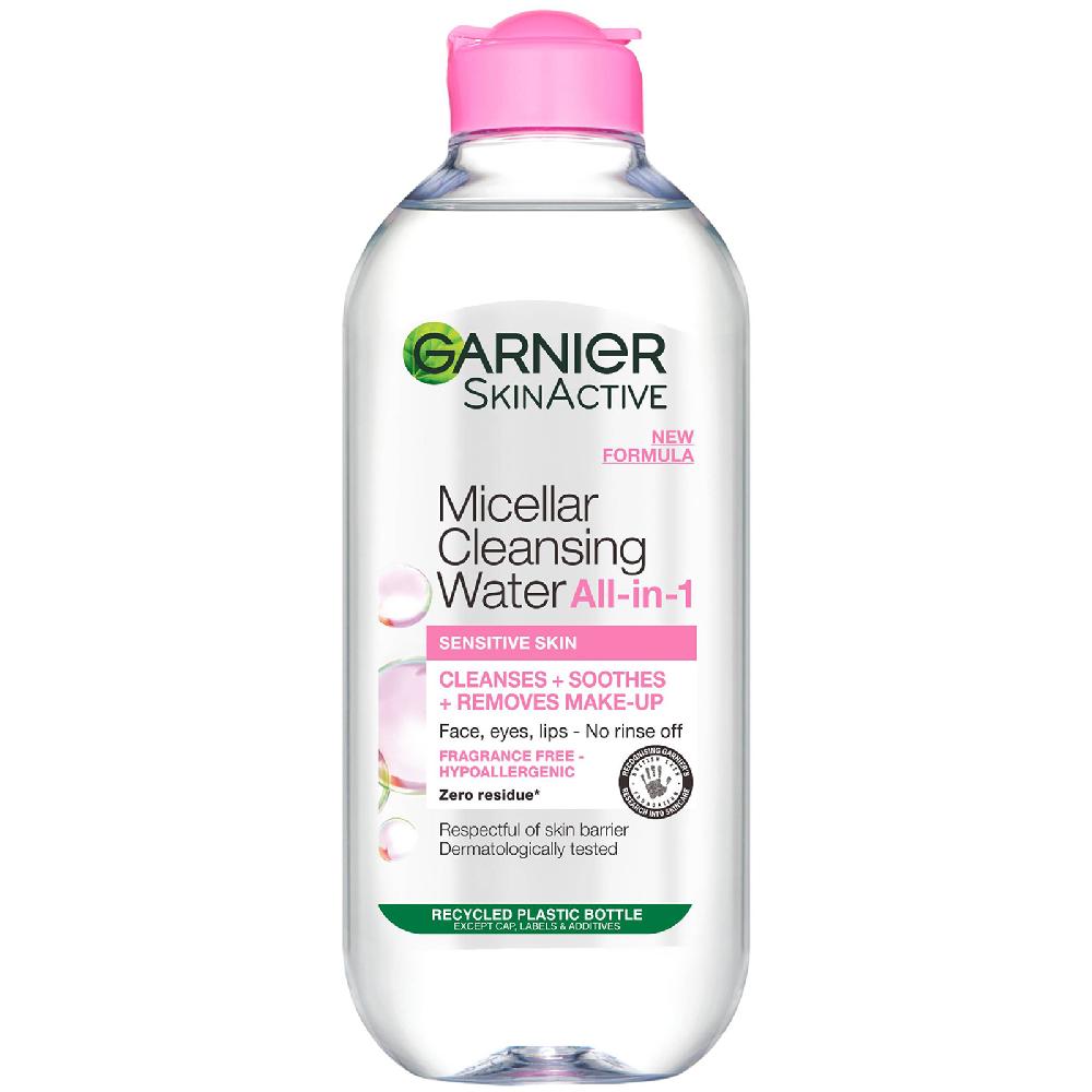 lookfantastic Garnier Mizellenwasser Gesichtsreinigung und Make-up-Entferner für Empfindliche Haut 400 ml