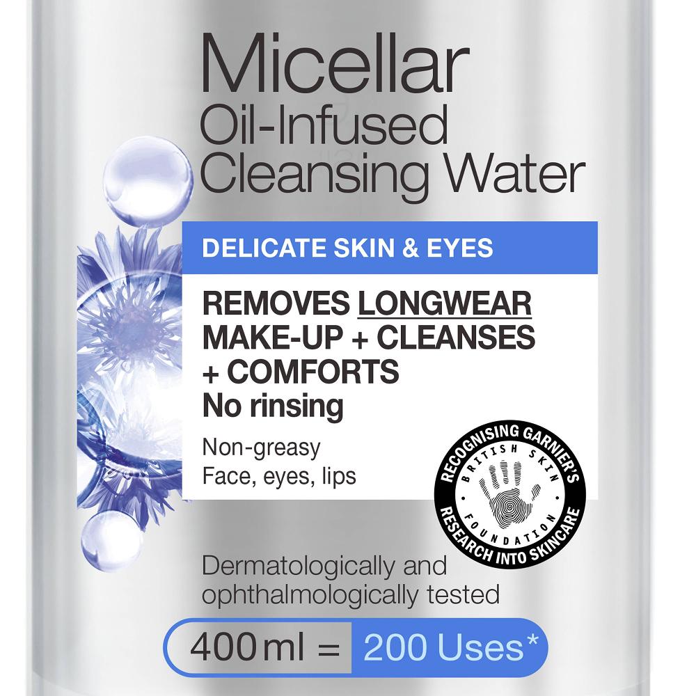 Lookfantastic Garnier Mizellenwasser Gesichtsreinigung Und Make-up-Entferner Für Empfindliche Haut Und Augen 400 ml