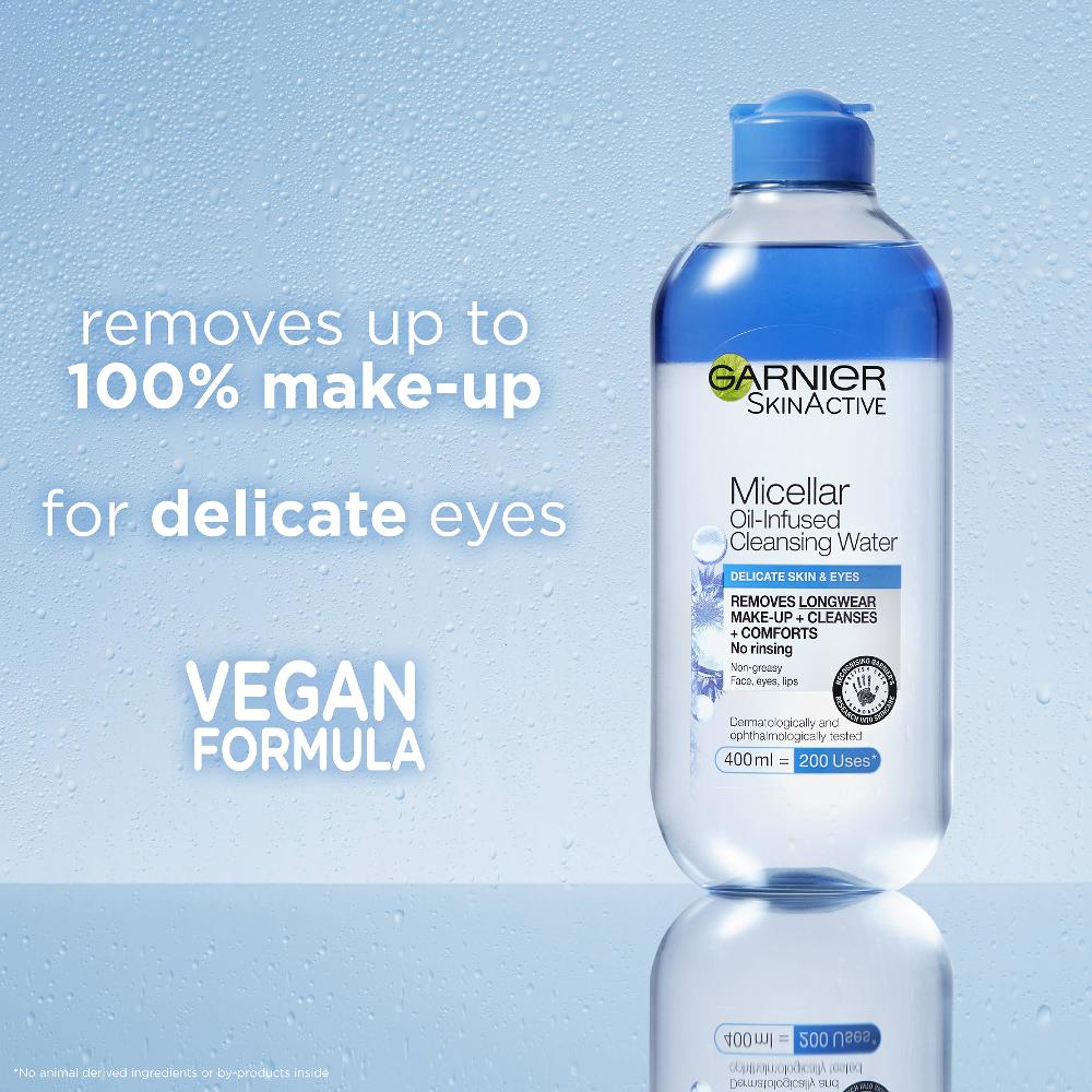 Lookfantastic Garnier Mizellenwasser Gesichtsreinigung Und Make-up-Entferner Für Empfindliche Haut Und Augen 400 ml